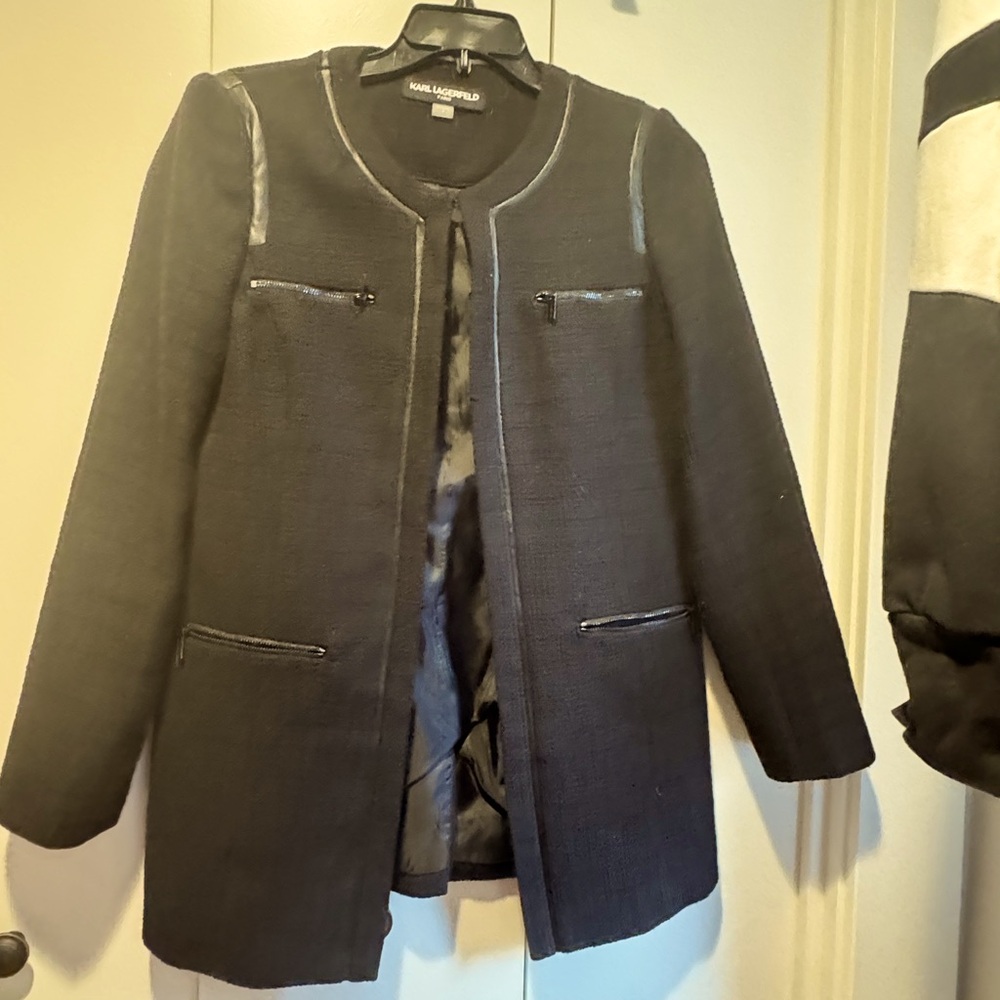 Karl lagerfeld black coat